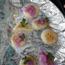 맛있는 진달래 화전이요~ | 언니 따로 동생 따로