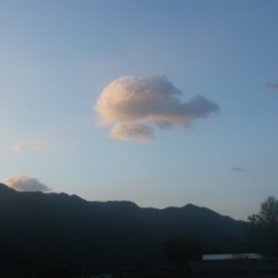 바람 따라 쌩쌩 날아가는 구름 비행기 | 시골집 풍경