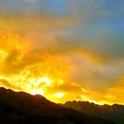 활활 불타오르는 속리산 | 저녁 노을 풍경